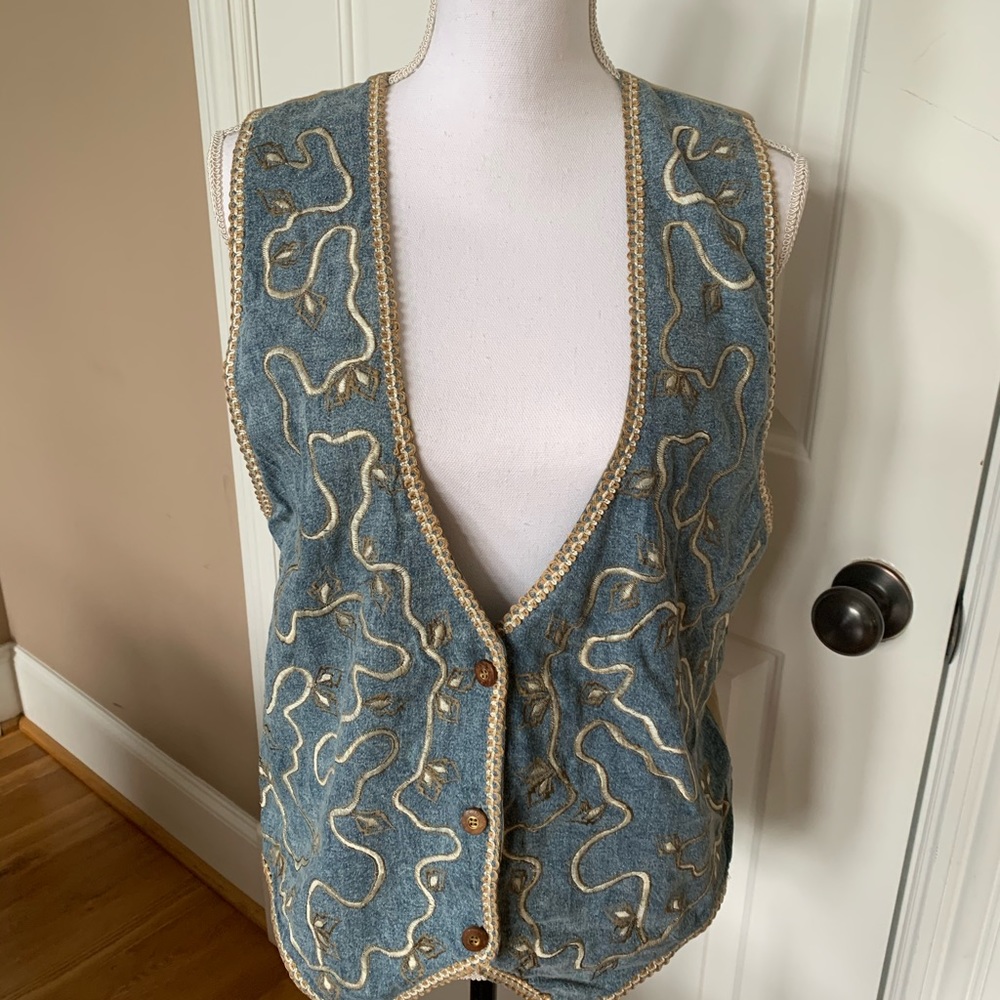 D.D designs embroidery vest